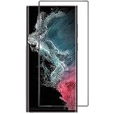 Elfia Samsung Galaxy S23 Ultra ile Uyumlu Ekran Koruyucu Tam Kapatan Pet, Siyah