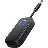 Microcase Ses Alıcı Verici Bluetooth D&ouml;n&uuml;şt&uuml;r&uuml;c&uuml; 5.4 &ndash; 2&rsquo;si 1 Arada AUX Adapt&ouml;r, USB-C Şarj,Ara&ccedil; &amp; Ev Hoparl&ouml;r i&ccedil;in Kablosuz 