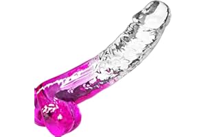 UMANIA Placer extra grande con un enorme consolador con ventosa: 28cm de juguete grande realista, grueso, transparente y morado para hombres, mujeres y adultos homosexuales
