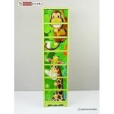 Homestyle4u Kinderkommode Kinderschrank Kinder Schrank Regal Dschungel +Schubladen - 2
