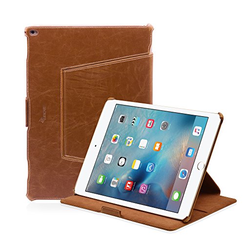 MANNA Schutzh  lle f  r Apple iPad 12 9  2017  und iPad Pro 12     Kunstleder  braun   EasyStand   Autosleep-Funktion