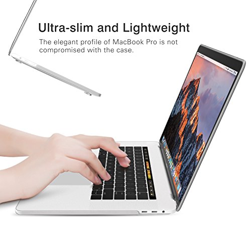 MoKo Hülle für MacBook Pro 15 2016 – Schlank Matte Harte PC Schale Schützhülle Case Cover Etui für das neue Apple MacBook Pro 15 Zoll A1707 2016, Translucent Weiß - 5