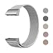 Produktbild Defurhome Ersatzarmbänder Kompatibel für Fitbit Charge 3,Milanese Loop Edelstahl Verstellbare Ersatz Armbänder mit Magnetverschluss für Fitbit Charge 3,Groß- Silber