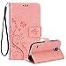 Produktbild Hülle für Samsung Galaxy S5,Ledertasche Hülle für Samsung Galaxy S5 Neo ,YingC-T Prägung Leder Luxus Fashion Einfarbig Einfach Schmetterlings Blumen Passend Mädchen Männer Muster Flip Ledertasche Wallet Tasche Brieftasche Schutzhülle mit Stand Ständer Hülle Etui with Karte Halterung Leder Wallet Klapphülle Magnetverschluss Etui Handytasche für Samsung Galaxy S5/S5 Neo - Rosa