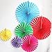 Produktbild Daily Mall Deko-Fächer Papier Pinwheel 8er/12er 20cm/26cm/30cm/40cm Papier Fächer Papier Fan schöne Dekor für Geburtstag Hochzeitsfest Basteln Babyshower Dekoration Feier Party Baby-Duschen Brautduschen Wohnungdeko (Bunt Set)