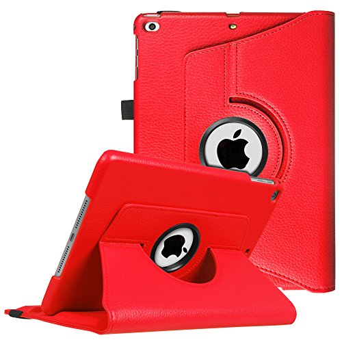 Fintie iPad 9.7 Zoll 2017 / iPad Air Hülle - 360 Grad Rotierend Stand Smart Cover Case Schutzhülle Tasche mit Auto Schlaf / Wach Funktion für Apple iPad 2017 Neue Modell / iPad Air 2013 Modell (Nicht geeignet für iPad Air 2), Rot