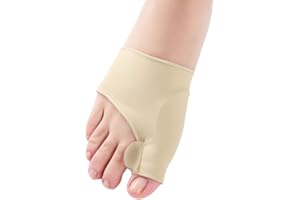 Healifty 1 Paar Hallux Valgus Zehenspreizer Groß zehen Korrektur Socken Bunion Sleeve Corrector Ballenschutz Größe S (Khaki)