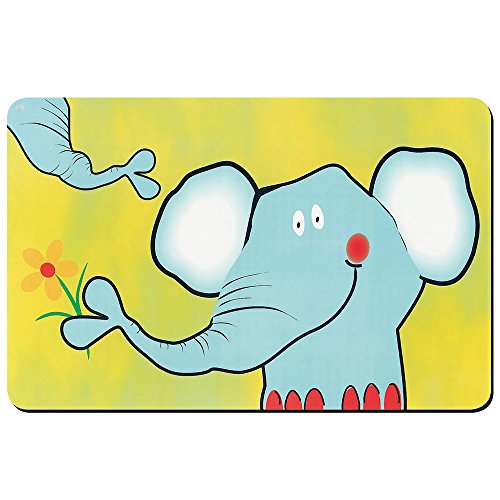 Kela 15060 Tisch-Set "Elephant" 43x28,5cm aus PP, weiß/gelb, 43,5 x 28,5 x 1 cm