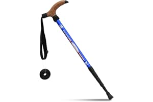 BAITER Cork Handle Retractable Aviation Aluminum Alloy Alpenstock Adjustable Telescopic Pole Anti Shock Walking Hiking Stick …