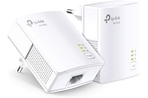 TP-Link CPL 1000Mbps avec 1 Port Gigabit et Prise Intégrée - idéale pour Profiter du Service Multi-TV à la Maison, Compatible Toutes Les Box, TL-PA7017 KIT