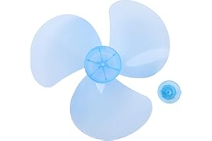 Kaerm Pales Ventilateurs Plastique Lame de Ventilateur Trois/Cinq Feuilles Accessoires de Remplacement Rechange Trou 0.8 CM B Bleu Diamètre 28cm
