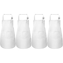 Tablier Ajustable Lot De 5 Tabliers Enfants Heqishun - 5 Couleurs Pour Peinture Et Cuisine Tablier Chef Enfant Ajustable