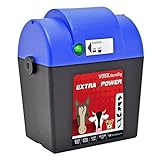 ANGEBOT: 9V Weidezaungerät Extra Power 9V von VOSS.farming mit Zubehör, mobiles Elektrozaungerät für Pferde, Kühe, Rinder und Schafe