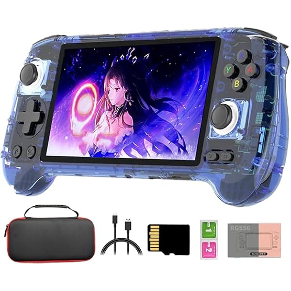 RG405V Handheld Game Console Android 12 System 4'' IPS Touch Screen Game Player Built-in 128G TF Card 3154 Classic Games 5500 mAh Battery Compatible with Bluetooth and WiFi