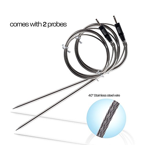 BBQ Grill Thermometer, Amorus Touchscreen Digital Bratenthermometer mit deutscher Bedienungsanleitung, Ofenthermometer Bratenthermometer für Kochen, Grill, Backofen, Fleisch ometer, Ofenthermometer Bratenthermometer für Kochen, Grill, Backofen, Fleisch (weiß) - 6