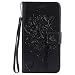 Produktbild Samsung Galaxy J7 2017 Hülle, Chreey Prägung [Katze Baum] Muster PU Leder Hülle Flip Case Wallet Cover mit Kartenschlitz Handyhülle Etui Schutztasche [Schwarz]