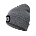 Produktbild CHIRORO Mütze Beanie mit LED Licht Unisex Warme Strickmütze mit LED Licht Beleuchtete Cap für Jagd, Camping, Grillen, Autowerkstatt, Jogging, Laufen, Laufen, Radfahren, Hellgrau