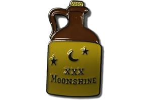 GBJUK Moonshine Homebrew Krug Emaille Pin Anstecknadel mit Schmetterlingsverschluss auf der Rückseite, Metall
