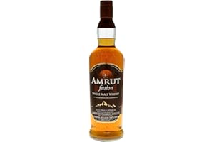 AMRUT - Fusion - Whisky Single Malt - 50% Alcool - Origine : Inde/Bangalore - Notes de tourbe & de Miel - A déguster pur - 70 cl