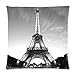 Produktbild Kaixin J YBbeautiful Custom Black White Eiffel Tower City of Love Paris France Decorative Cushion Pillow Case Covers with Zipper, 18 x 18 Inch Throw Square Pillowcases - Both Sides Printing