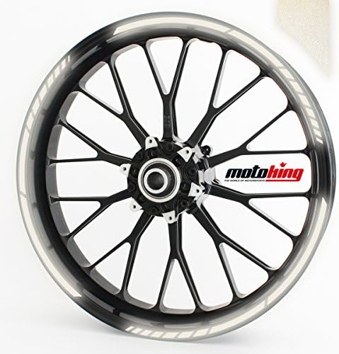 Motoking GP wheel rim sticker for 15", 16", 17", 18" and 19" Motorcycle &amp; Car Wheels - colour selectable - white reflective