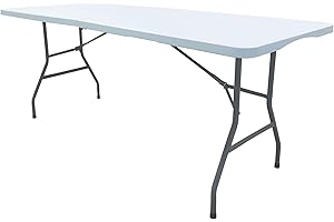 WERKA PRO Tables Pliantes rectangulaires 180 x 74 x 74 cm (8 Personnes), Blanc