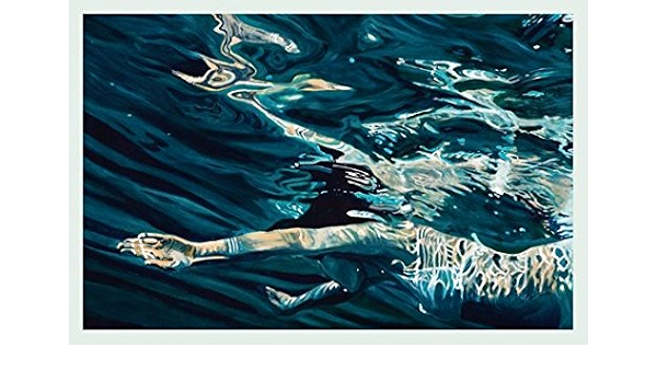 The Gra Ne Taucherin No 1 By Brigitte Yoshiko Wooden Frame Silver 116 X 80cm Amazon Co Uk Kitchen Home