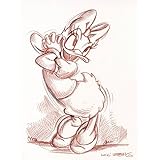 Original Rötelzeichnung auf Zeichenkarton: Daisy Duck / 24x32 cm