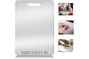 Maikaibuzi Titanium Cutting Board - 100% Pure Titanium Cutting Boards for Kitchen - 2024 New Upgrade Double-Sided Food-Grade Titanium Board,Double Sided -Grade Titanium Cutting Mat from Japan