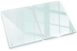 GENERIC Wallfluent Planche à Découper Transparente Pour la cuisine Verre Trempé 2x40x52 cm