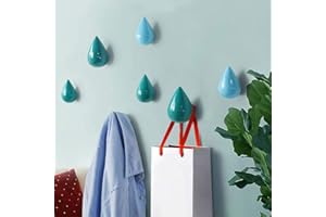 AYGCI Gancio Creativo Gocce d'acqua Ganci per vestiti Gancio Da Parete In Legno Hanger Decorazione Moderna Della Parete 2 pezzi
