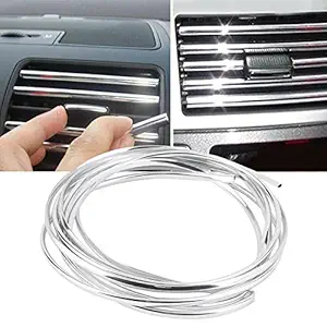 Speedwav 4m U Shape DIY Car-styling Interior Air Vent Grille Switch Rim Trim Outlet Decoration Strip Moulding Chrome Mould_Trim16