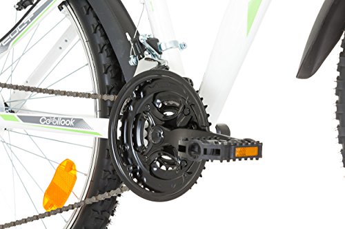 24 Zoll, CoollooK, fahrrad, CULT, Jungen, Unisex, ALLOY, city, Aluminium, Shimano 21 GANG, RH 35cm, Weiß, - 8