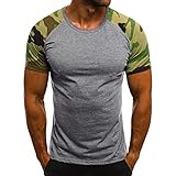 Produp Mode Tops Männer Beiläufige Dünne Camouflage Gedruckt Kurzarm T-Shirt Top Bluse Comfoutable Sport Pullover