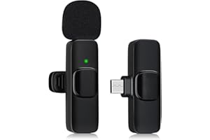 ULEMONDEE Mikrofon Kabellos Bluetooth Handy Mini Mikrofon Für Aufnahme Videoaufzeichnung YouTubeStreaming/Vlog, Rauschunterdrückung (USB-C with 1Mic)