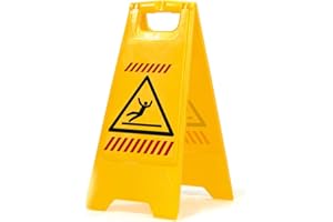 Sprintus 302015 Segnale di Avvertimento, in Plastica, Giallo, 10 Pezzi