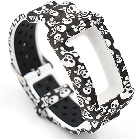 Fatetec silicone Watch Bracelet Replacement Band Straps for Samsung Galaxy Gear Fit 2 SM-R360 Wristband Smart Watch (Skull)