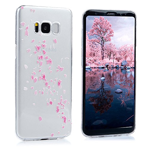 Samsung Galaxy S8 Hardcase Galaxy S8 Case Hülle YOKIRIN Utra Slim PC Case Cover Schutzhülle Handyhülle Hart Voll Hemming Handytasche Etui Transparent Durchsichtig Rahmen Tasche Handycase Backcover Schale Muster:Pink petals - 5