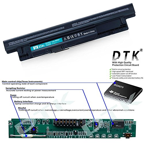 DTK Ultra Hochleistung Notebook Laptop Batterie Li-ion Akku für Dell Inspiron 14 3421 / 14r 5421 3437 N3421 N5421 / 15 3521 / 15r 3537 5521 5537 N3521 N5521 N5537 / 17 3721 / 17r 5737 N3721 N3737 N5721 N5737 5721 MR90Y [ 6-cell 11.1v 4400mah ] - 2