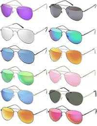 Hatstar Pilotenbrille Verspiegelt UNISEX f&uuml;r Damen und Herren Sonnenbrille Brille mit Federscharnier UV400 CAT 3 CE