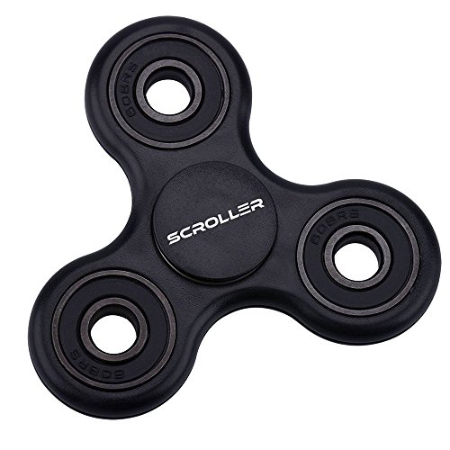 SCROLLER Tri Fidget Hand Spinner Toy, High Speed Great Bearings, EDC Focus Toy for Kids & Adults, Stress Reducer Relieves ADHD Anxiety, Quitting Smoking, Time Killer (Black) SCROLLER Tri Fidget Hand Spinner Toy, High Speed Great Bearings, EDC Focus Toy for Kids & Adults, Stress Reducer Relieves ADHD Anxiety, Quitting Smoking, Time Killer (Black)