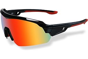 JOGVELO Lunette de Cyclisme Polarisées Homme Femme pour Velo Cyclisme Moto Conduite Baseball Alpinisme Running Pêche UV400 Protection