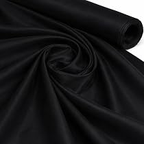 Tessuto In Cotone 100% Nero Al Metro MasterFAB: 140cm Larghezza, Leggero 95g/m² Per Cucito E Fai Da Te
