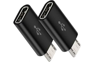 PENCILUPNOSE© USB TYPE C FEMALE TO MICRO USB MALE ADAPTER (2 pack) CONVERTER compatible with Samsung, Xiaomi, Oppo, Huawei, Vivo, LG etc.