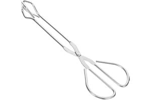 UPKOCH - Pinza per barbecue, lunghezza: cm, in acciaio INOX, Acciaio inox, argento, * 6 cm