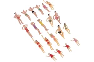 ZYZYZK IPOTCH 20Stk. Modell Mini Figur Menschen bunter Strand Kinder DIY-Modell Spielzeug Strand Menschen Figur Statue Skulptur Miniatur-Menschen