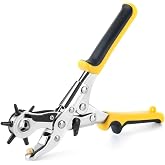 Ainsworth Punch Pliers – 5 Sizes (0.8, 1.0, 1.2, 1.5, 2mm) Rotary Punch Tool For Rubber, Leather, Sheets & Endodontic Clamps