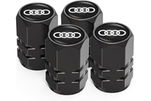 ACHARD Tappini gomme auto per Audi A1 A3 RS3 A4 A5 A6 A7 RS7 A8 Q3 Q5 Q7 R8 S Serie, 4 pezzi cappuccio valvola a prova di perdita, tappi valvole pneumatici auto, tappi auto gomme, tappi pneumatici auto,