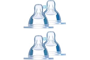 MAM Sauger 0 Gr. 0 feinste Sauglochgröße 4er Pack // speziell für Früh- und Neugeborene // ideal für Muttermilch & Pre-Nahrung