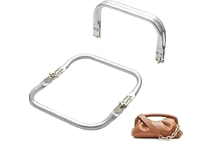 QINYOULHAUSE 2 Pièces Fermeture Sac à Crochet Clic Clac pour Sacs,Fermeture Clutch Sac En Forme De U Poignée Intérieur Baiser Poignées Sacs Crochet aluminium pour portefeuilles,pochettes et DIY (160 * 90mm)